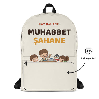 Çay Bahane, Muhabbet Şahane Backpack, Large Print, Roots & Talks - product photo