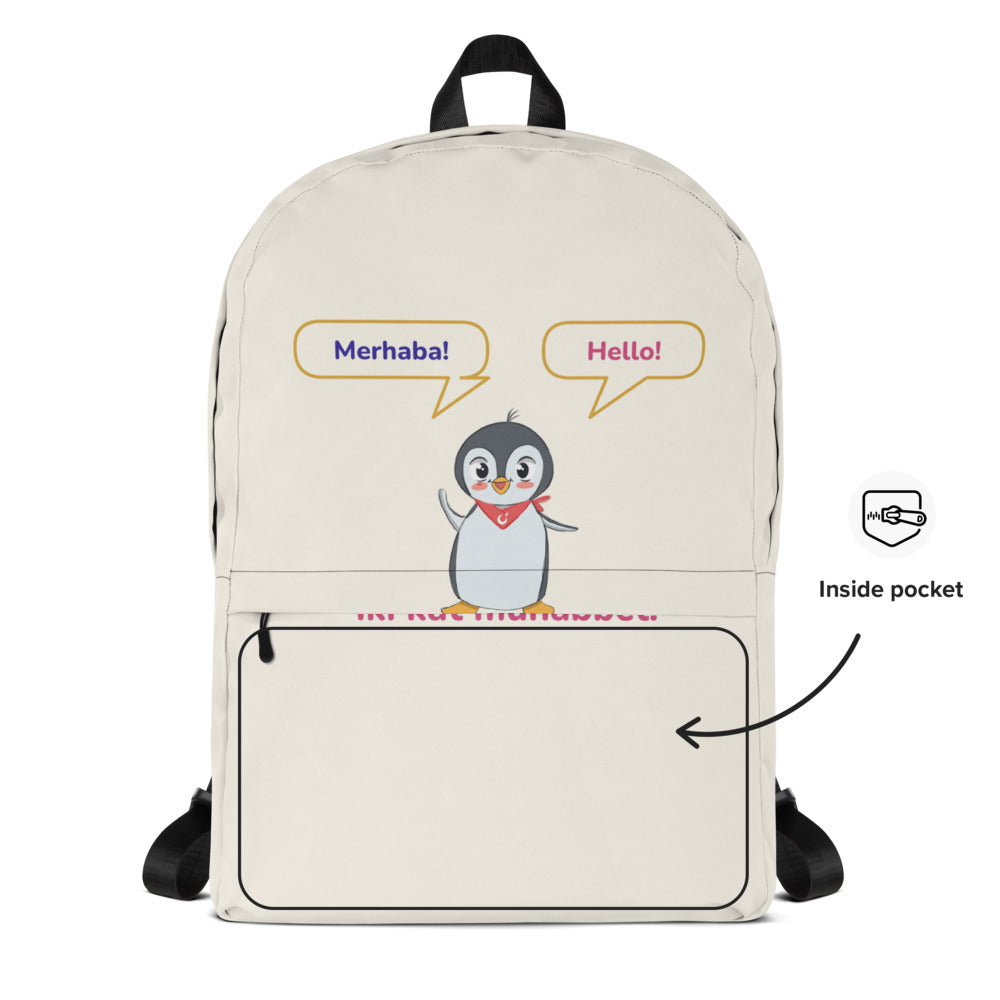 İki Dil, İki Kat Muhabbet Backpack, Large Print, Roots & Talks - product photo