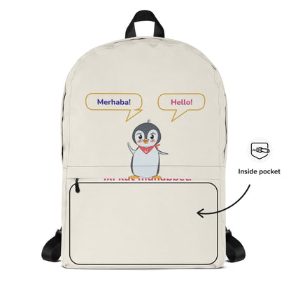 İki Dil, İki Kat Muhabbet Backpack, Large Print, Roots & Talks - product photo
