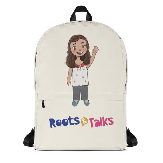 Defne Character Backpack, Large Print, Roots & Talks - product photo
