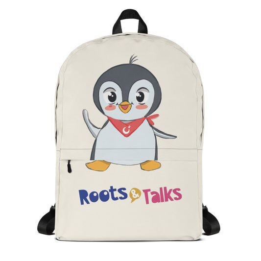 Pingucan Penguin Backpack, Large Print, Roots & Talks - product photo