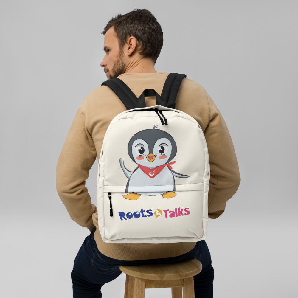 Pingucan Penguin Backpack, Large Print, Roots & Talks - lifestyle photo 2