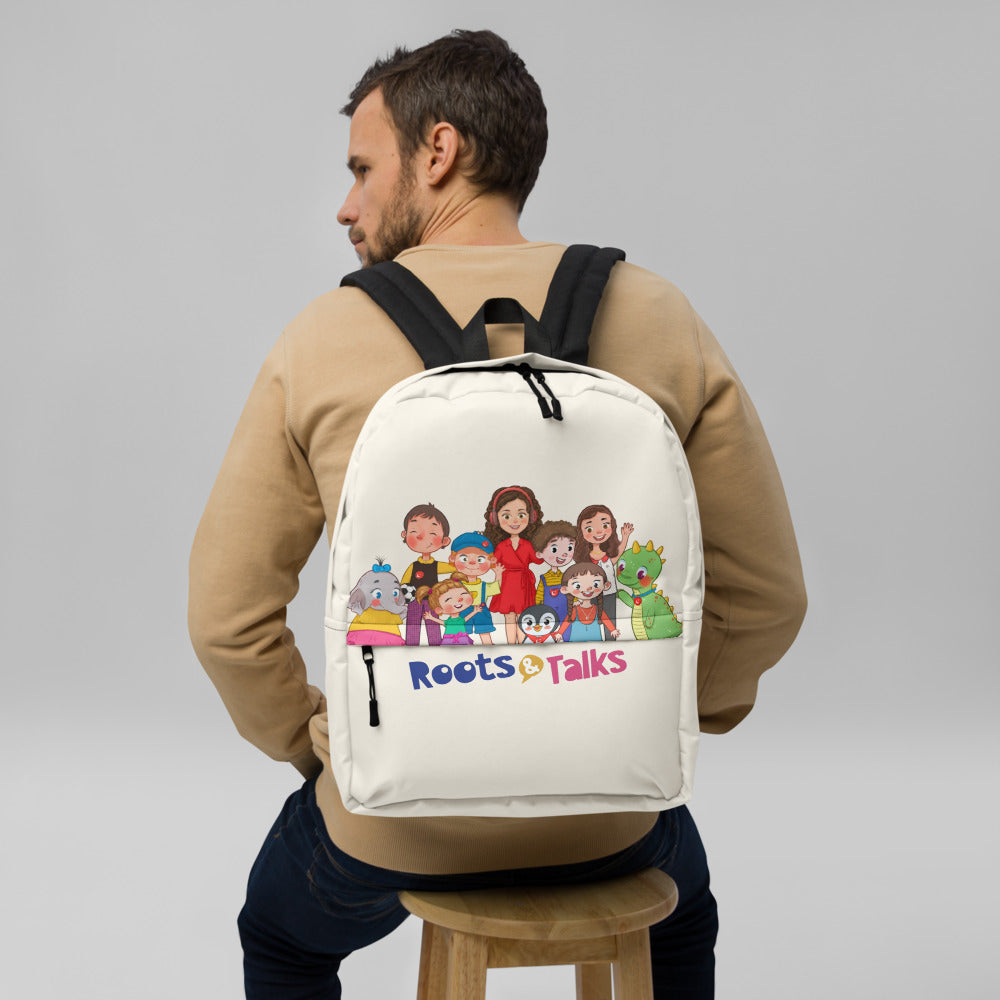 All the Characters Together Backpack, Large Print, Roots & Talks - lifestyle photo 2