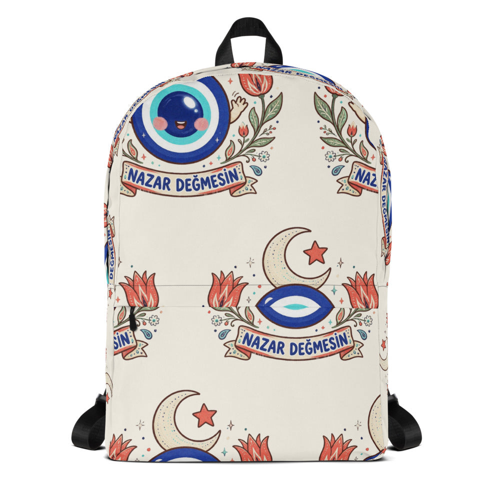 Nazar Değmesin All-Over Print Backpack, Roots & Talks - product photo