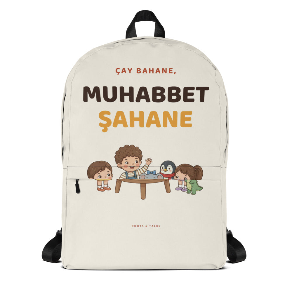 Çay Bahane, Muhabbet Şahane Backpack, Large Print, Roots & Talks - product photo