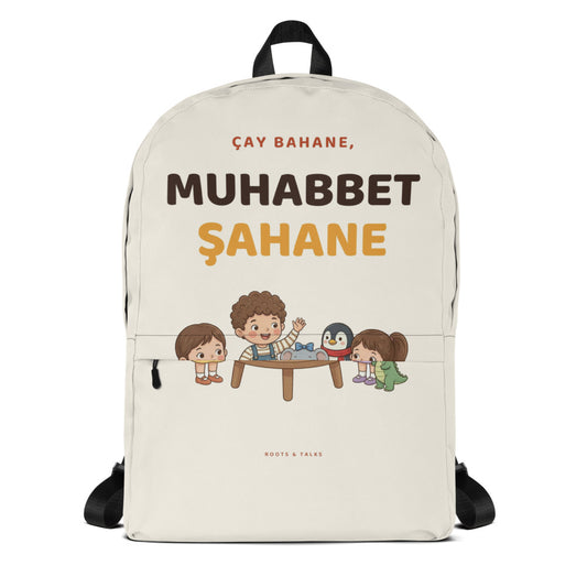 Çay Bahane, Muhabbet Şahane Backpack, Large Print, Roots & Talks - product photo