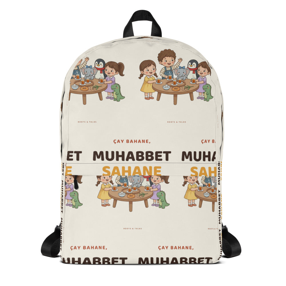 Çay Bahane, Muhabbet Şahane All-Over Print Backpack, Roots & Talks - product photo