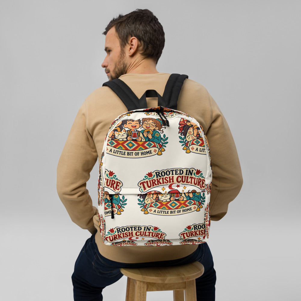 Rooted in Turkish Culture All-Over Print Backpack, Roots & Talks - lifestyle photo 2
