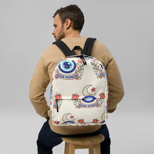 Nazar Değmesin All-Over Print Backpack, Roots & Talks - lifestyle photo 2