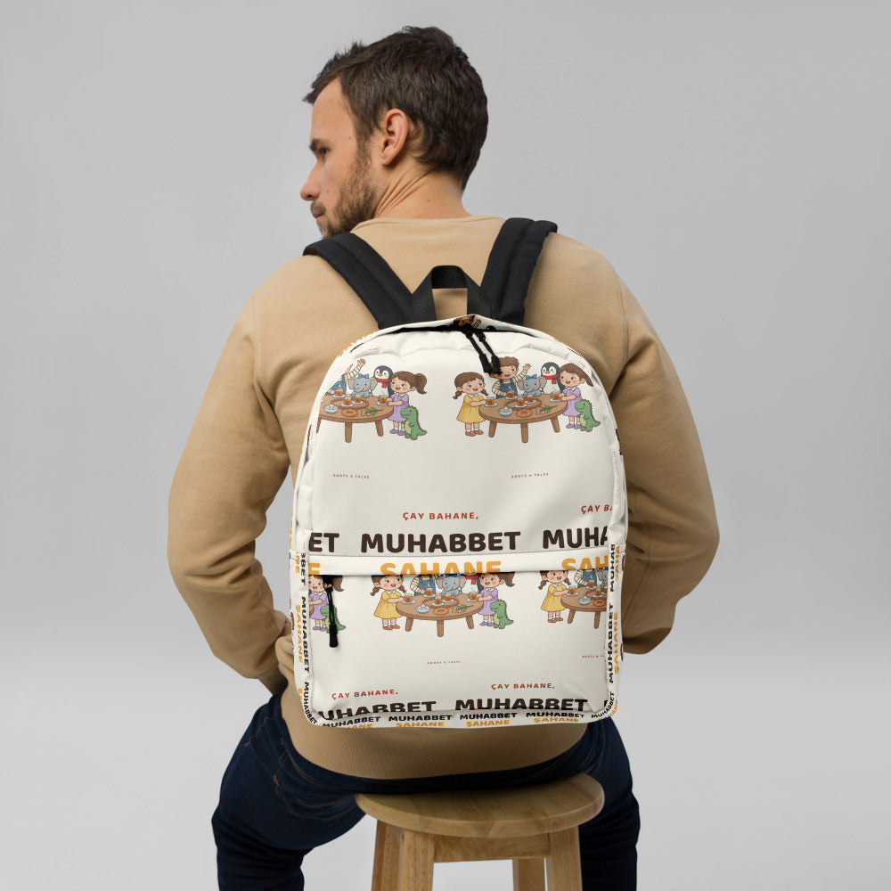 Çay Bahane, Muhabbet Şahane All-Over Print Backpack, Roots & Talks - lifestyle photo 2