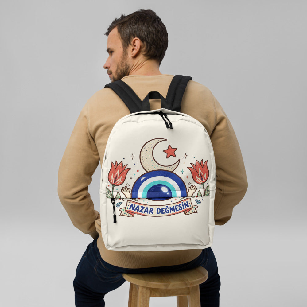 Nazar Değmesin Backpack, Large Print, Roots & Talks - lifestyle photo 2