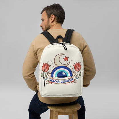 Nazar Değmesin Backpack, Large Print, Roots & Talks - lifestyle photo 2