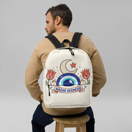Nazar Değmesin Backpack, Large Print, Roots & Talks - lifestyle photo 2