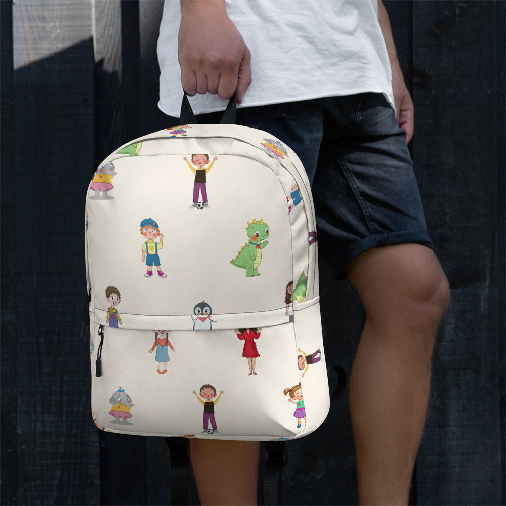 Roots & Talks Characters All-Over Print Backpack - lifestyle photo 3