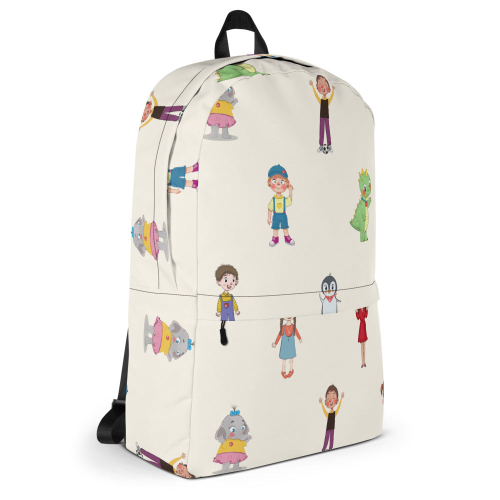 Roots & Talks Characters All-Over Print Backpack - Right