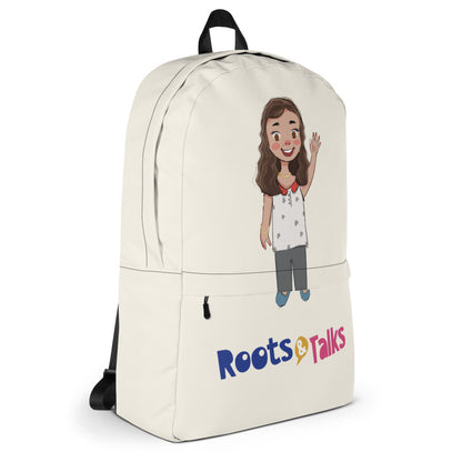 Defne Character Backpack, Large Print, Roots & Talks - Right