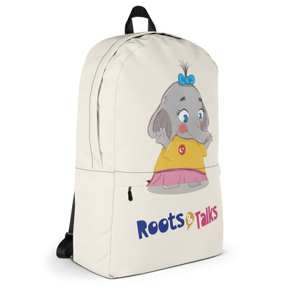 Filiz Elephant Backpack, Large Print, Roots & Talks - Right