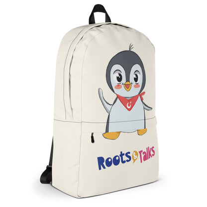 Pingucan Penguin Backpack, Large Print, Roots & Talks - Right