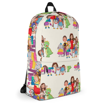 All the Characters Together All-Over Print Backpack, Roots & Talks - Right