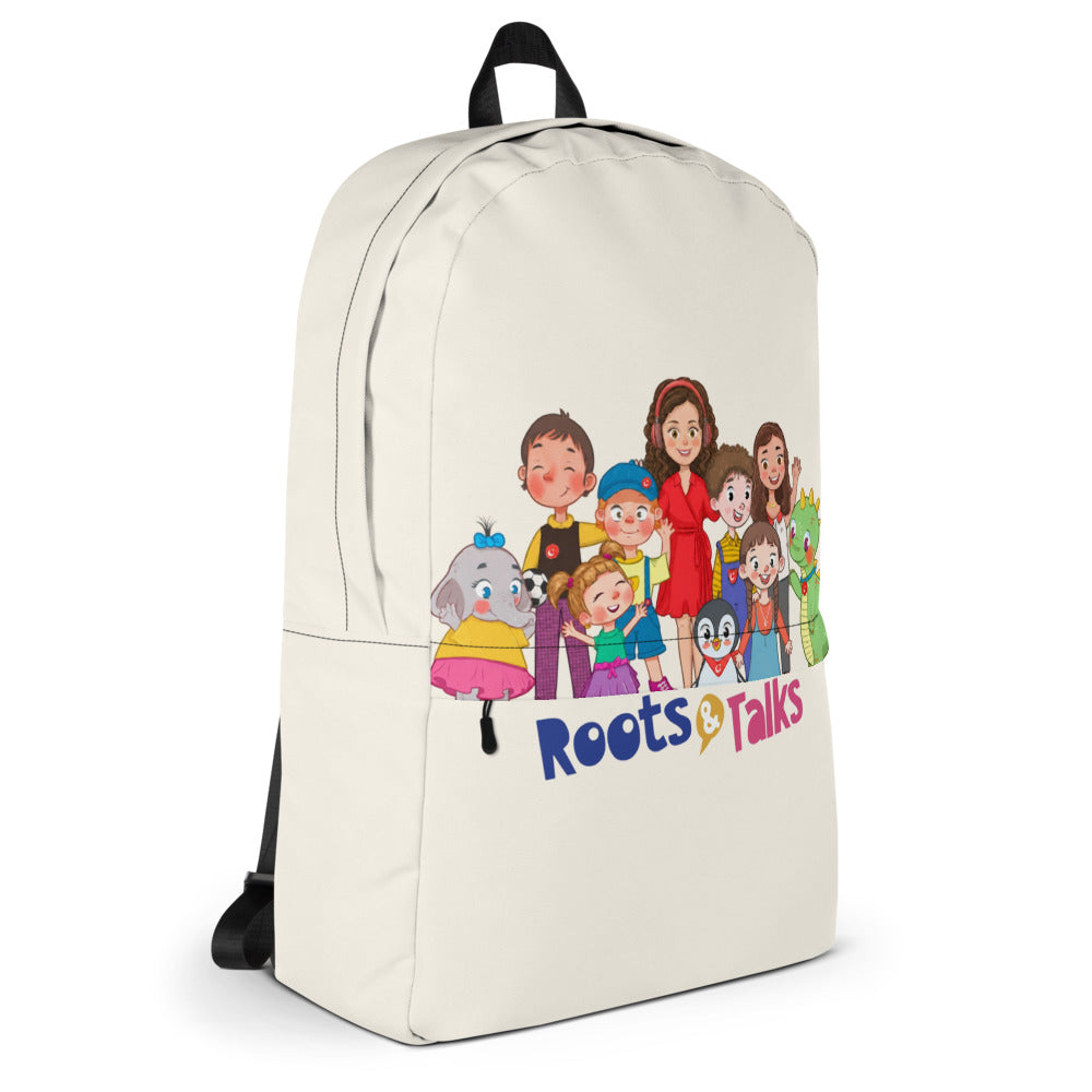 All the Characters Together Backpack, Large Print, Roots & Talks - Right