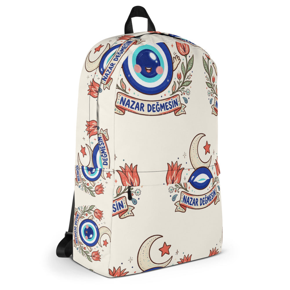 Nazar Değmesin All-Over Print Backpack, Roots & Talks - Right