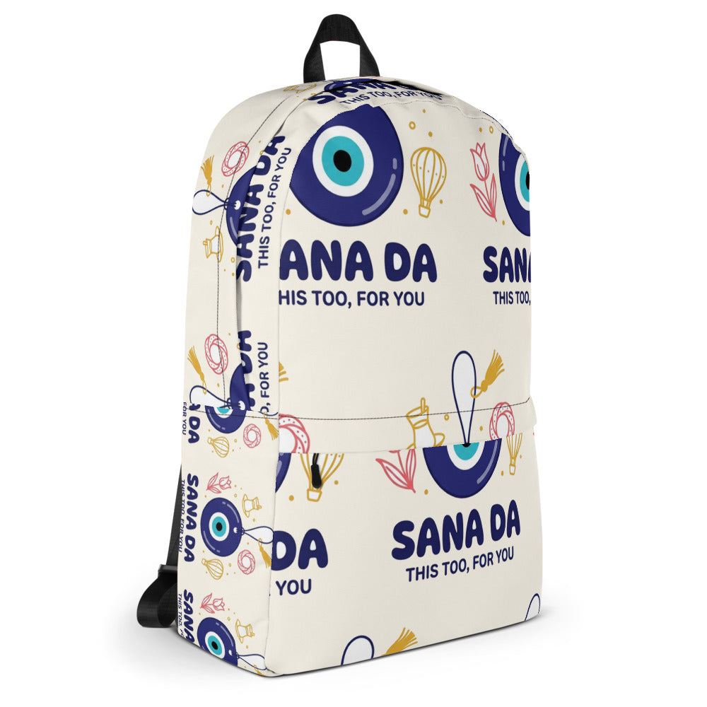Sana Da All-Over Print Backpack, Roots & Talks - Right
