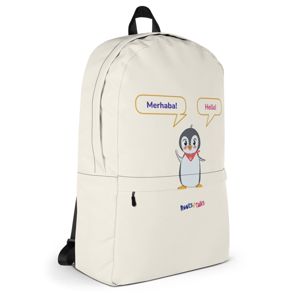İki Dil, İki Kat Muhabbet Backpack, Large Print, Roots & Talks - Right