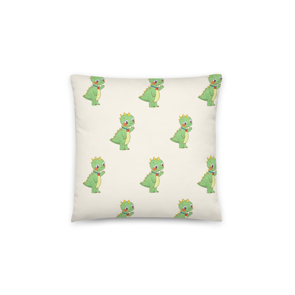 Dino Dinosaur All-Over Print Pillow, Roots & Talks - Back
