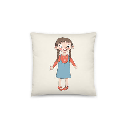 Eylül Character Pillow, Large Print, Roots & Talks - Back