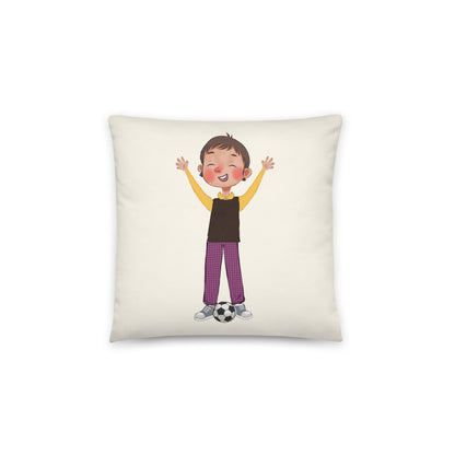 Gazi Character Pillow, Large Print, Roots & Talks - Back