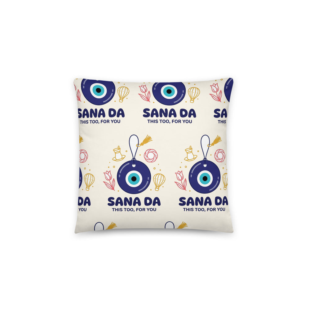 Sana Da All-Over Print Pillow, Roots & Talks - Back