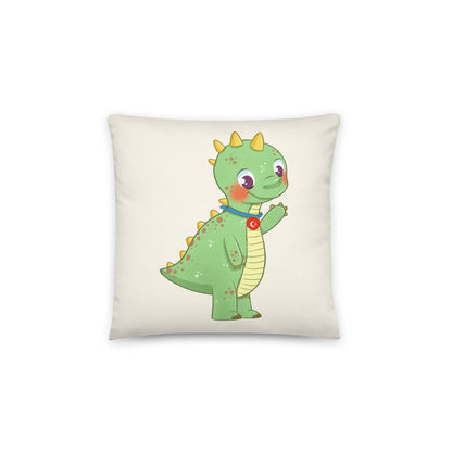 Dino Dinosaur Pillow, Large Print, Roots & Talks - product photo