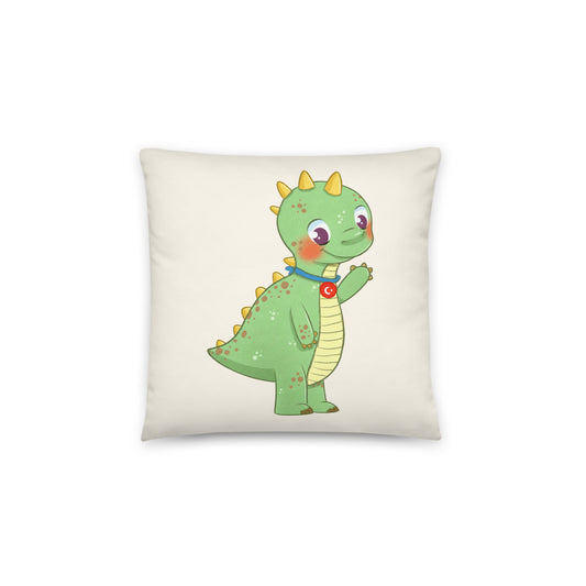 Dino Dinosaur Pillow, Large Print, Roots & Talks - product photo