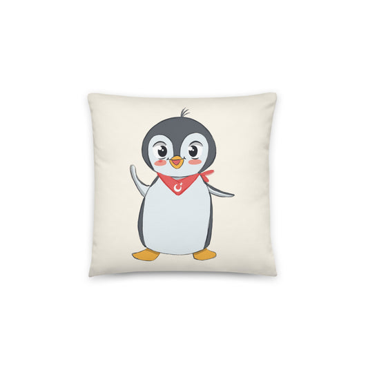 Pingucan Penguin Pillow, Large Print, Roots & Talks - product photo