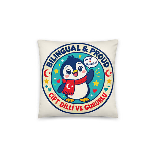 Bilingual & Proud Pillow, Large Print, Roots & Talks - product photo