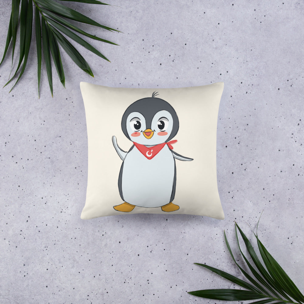 Pingucan Penguin Pillow, Large Print, Roots & Talks - lifestyle photo 1