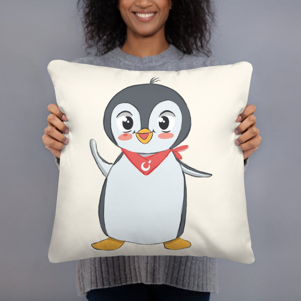 Pingucan Penguin Pillow, Large Print, Roots & Talks - lifestyle photo 3