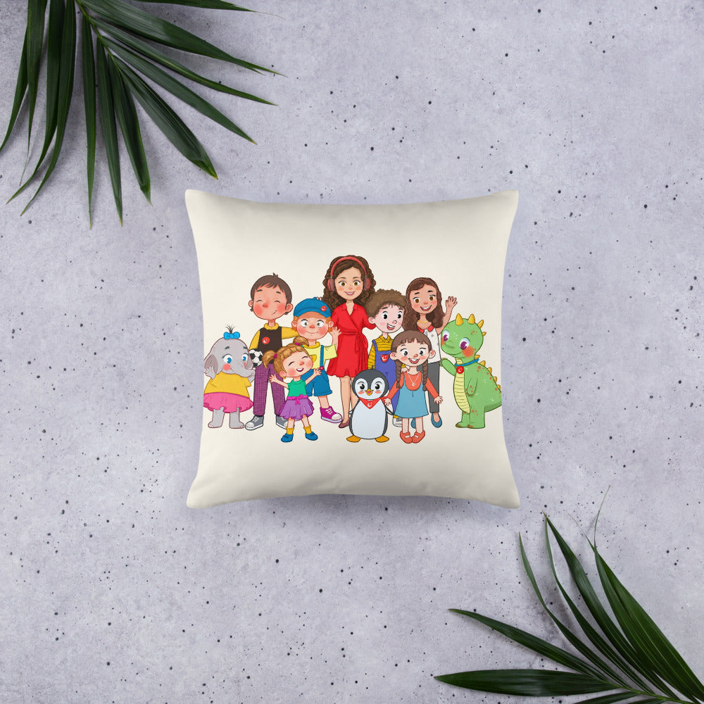 All the Characters Together Pillow, Large Print, Roots & Talks - lifestyle photo 1