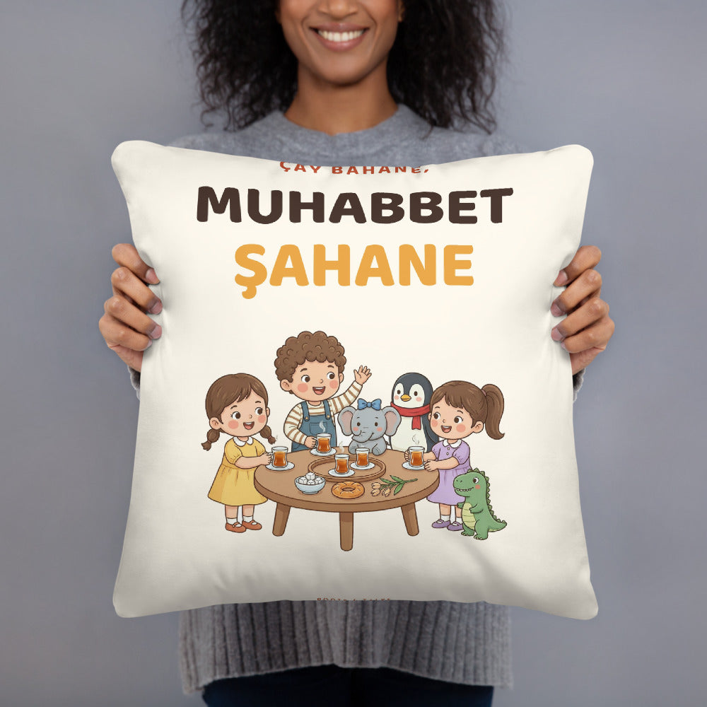 Çay Bahane, Muhabbet Şahane Pillow, Large Print, Roots & Talks - lifestyle photo 3