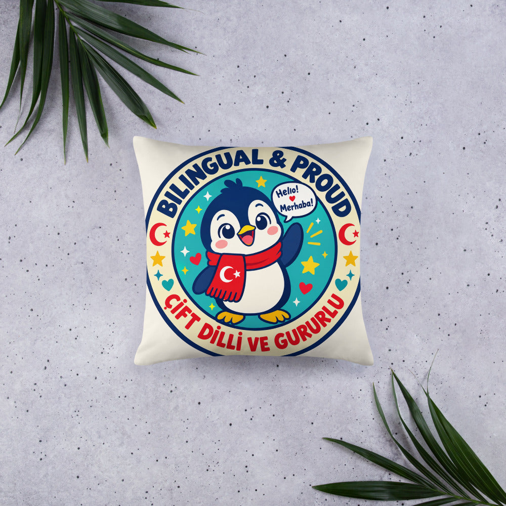 Bilingual & Proud Pillow, Large Print, Roots & Talks - lifestyle photo 1