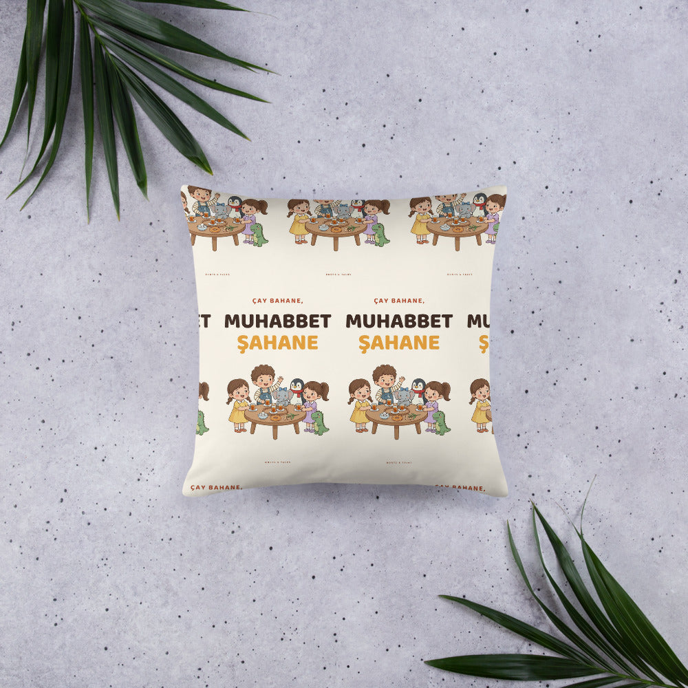 Çay Bahane, Muhabbet Şahane All-Over Print Pillow, Roots & Talks - lifestyle photo 1