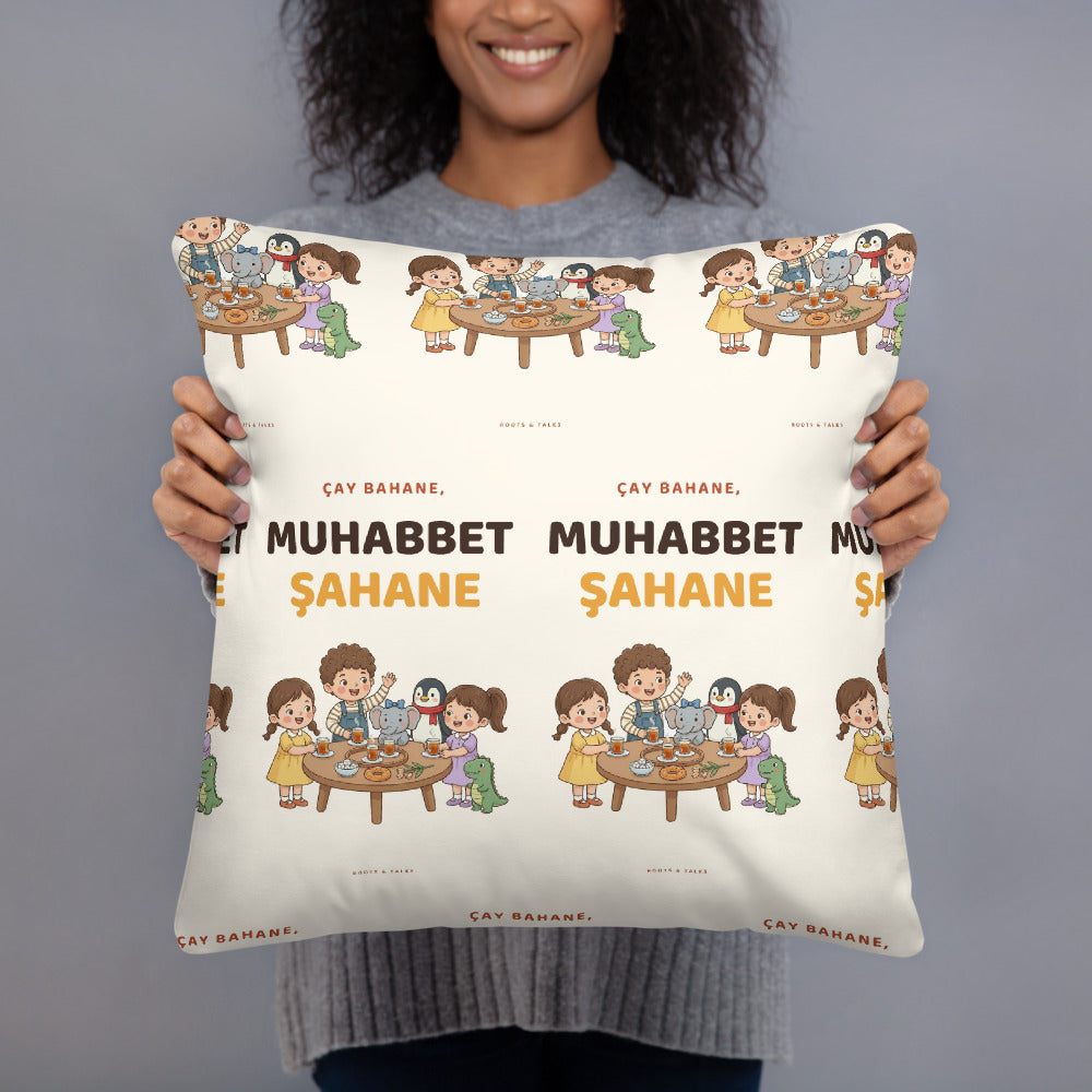 Çay Bahane, Muhabbet Şahane All-Over Print Pillow, Roots & Talks - lifestyle photo 3