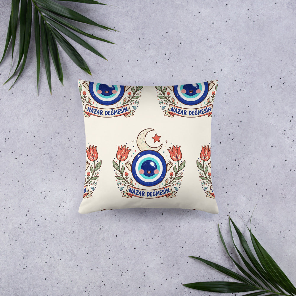 Nazar Değmesin All-Over Print Pillow, Roots & Talks - lifestyle photo 1