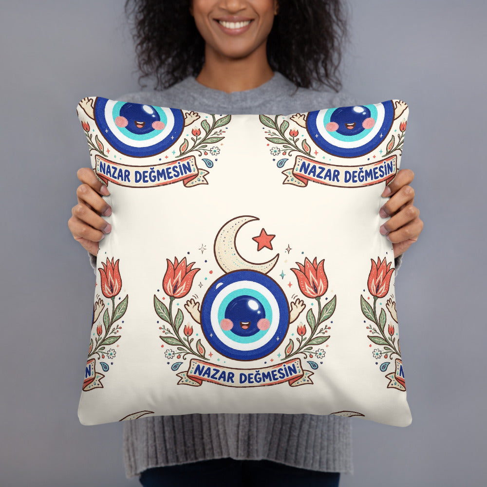 Nazar Değmesin All-Over Print Pillow, Roots & Talks - lifestyle photo 3