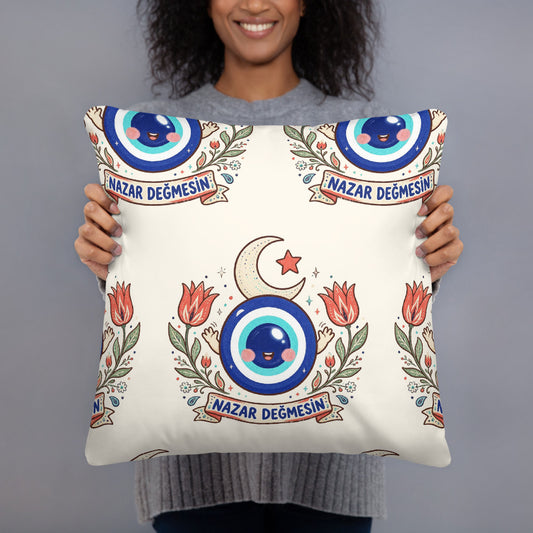 Nazar Değmesin All-Over Print Pillow, Roots & Talks - lifestyle photo 3