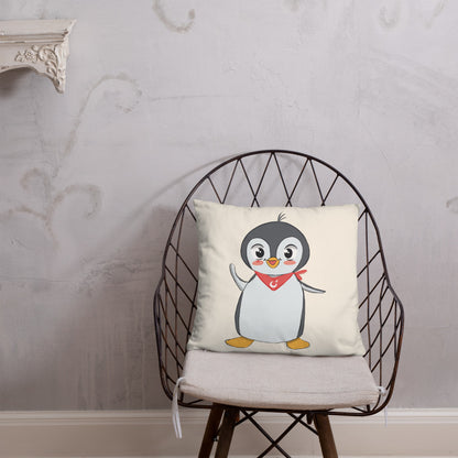 Pingucan Penguin Pillow, Large Print, Roots & Talks - lifestyle photo 2