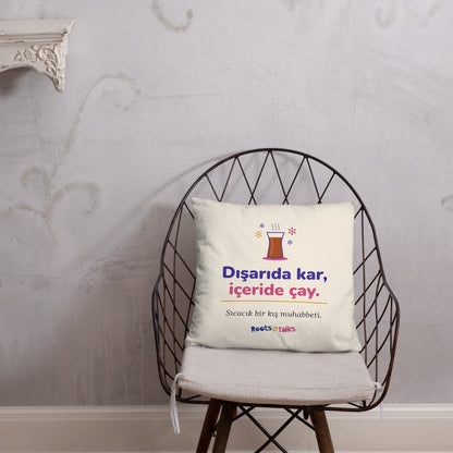 Dışarıda Kar, İçeride Çay Pillow, Large Print, Roots & Talks - lifestyle photo 2