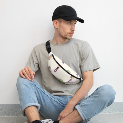 Roots & Talks Characters All-Over Print Fanny Pack - lifestyle photo 2