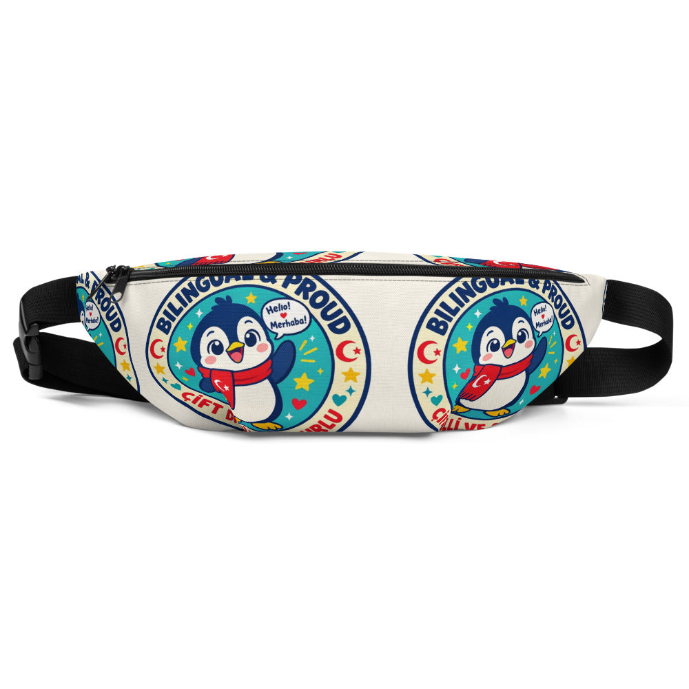 Bilingual & Proud All-Over Print Fanny Pack, Roots & Talks - product photo