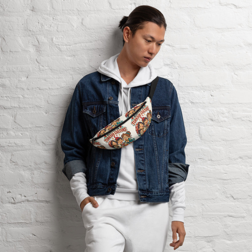Rooted in Turkish Culture All-Over Print Fanny Pack, Roots & Talks - lifestyle photo 3